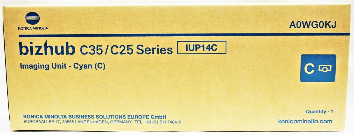 Originální azurová zobrazovací jednotka Konica Minolta IUP14C A0WG0KJ pro Bizhub C35 C25 Ser