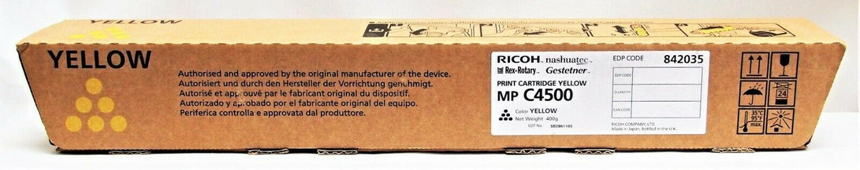 "Original Ricoh 842035 toner yellow (Yellow) for MP C4500 / C3500 New OVP