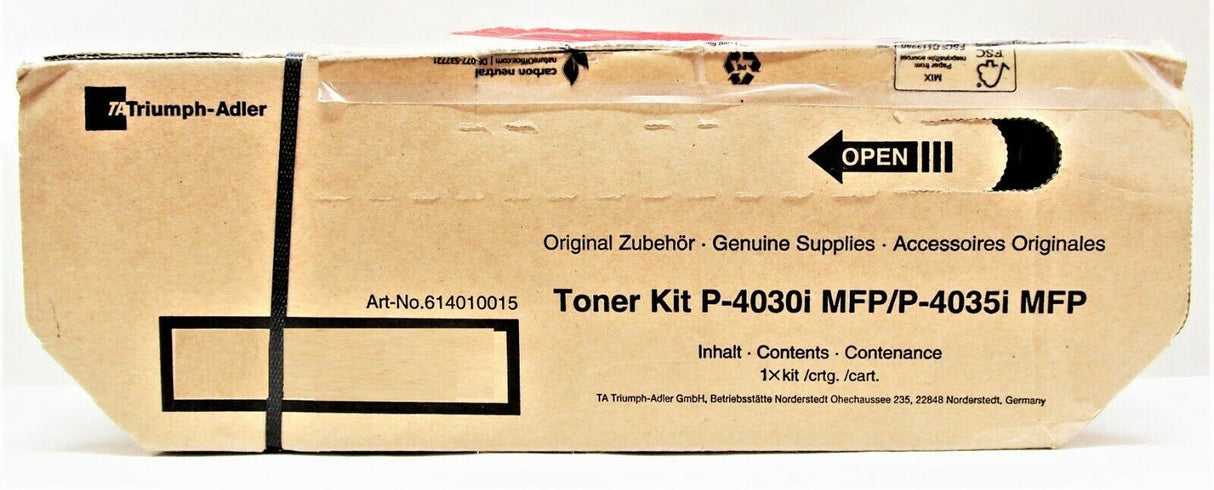 "Originele Triumph Adler Toner Kit Zwart 614010015 voor P 4030i MFP/P 4035i MFP NE