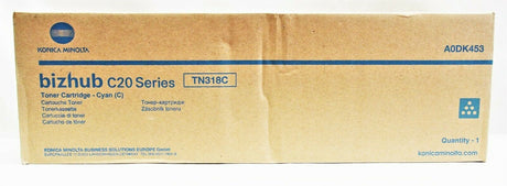"Cartouche de toner d'origine Konica Minolta TN318C cyan A0DK453 pour Bizhub C20P