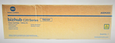 "Cartouche de toner d'origine Konica Minolta TN318Y jaune A0DK253 pour Bizhub C20P