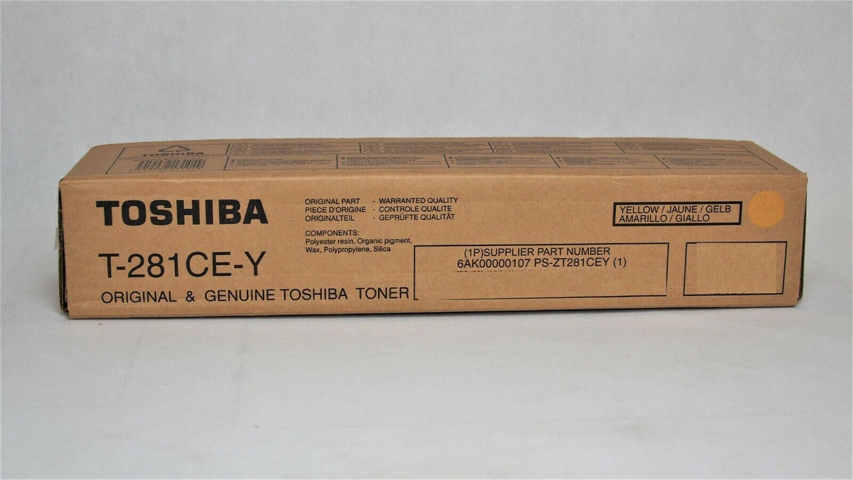 "Original Toshiba T-281CE-Y / 6AK00000107 Toner Yellow (Yellow) for 281C 351 451