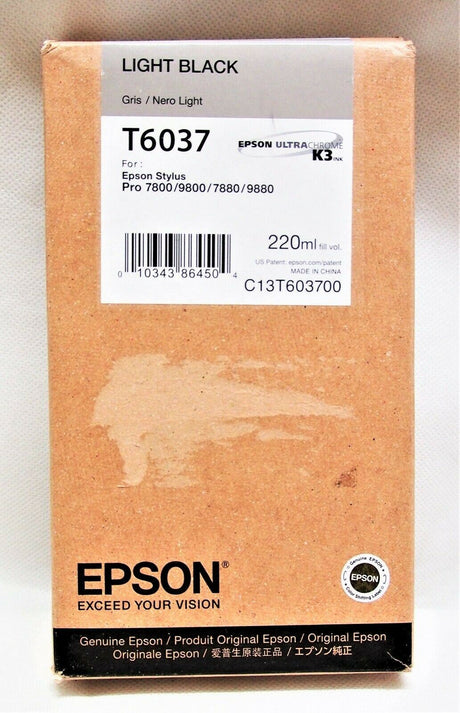 ''EPSON T6037/C13T603700 Toner Noir Clair pour PRO 7800/9800/7880/9880 N