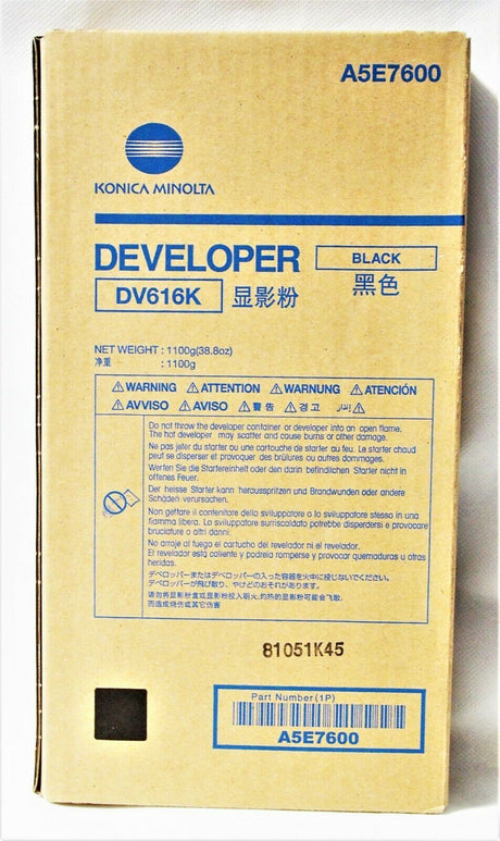 Originele Konica Minolta DV616K Developer Black A5E7600 voor Bizhub Press C1085 1