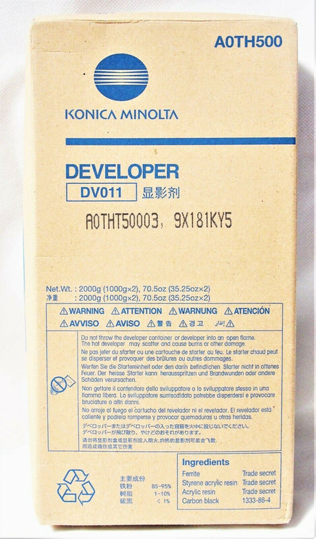 "Original Konica Minolta DV011 Développeur Noir A0TH500 pour Bizhub Pro 1200 105