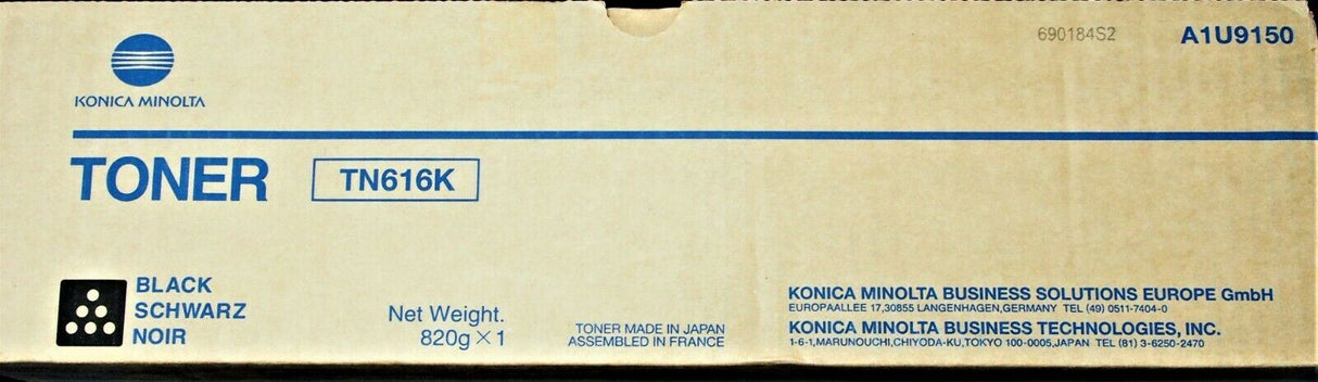 Konica Minolta TN616 Toner Schwarz (Black) A1U9150 für Bizhub C6000 C7000