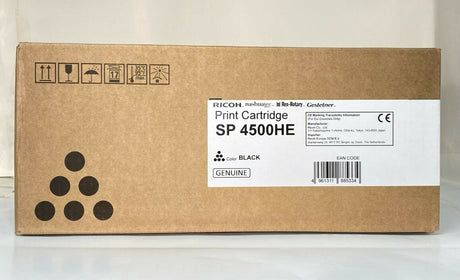"Original RICOH Toner Black Black Print Cartridge 407318 for SP 4500HE NEW OVP