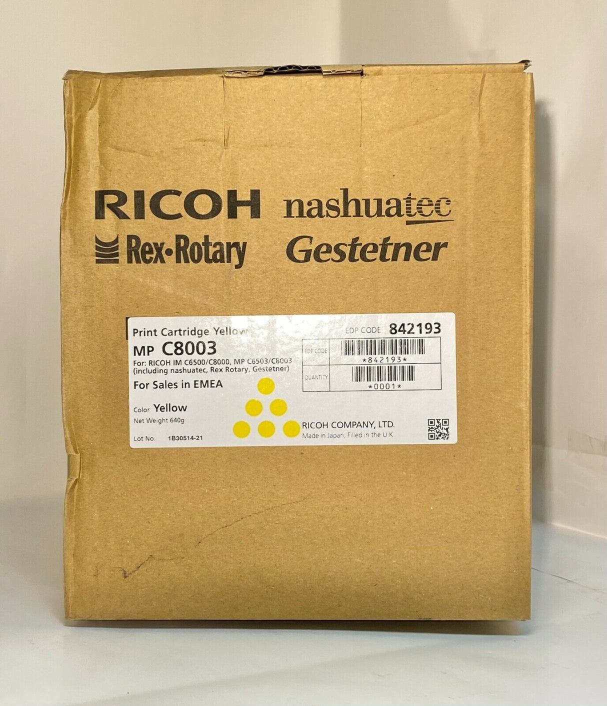 ''Originele Ricoh-tonerset CMYK-cartridge MP C8003 842192 - 842195 Neu OVP