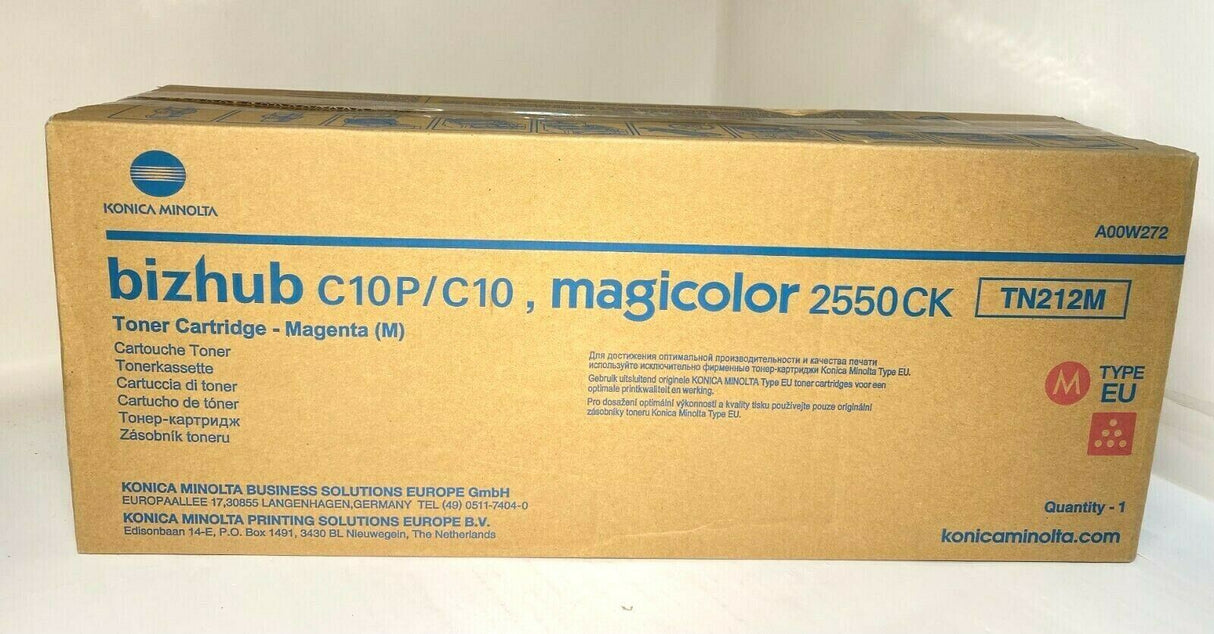 "Originele Konica Minolta TN212M Magenta Toner A00W272 voor Magicolor 2550 CK