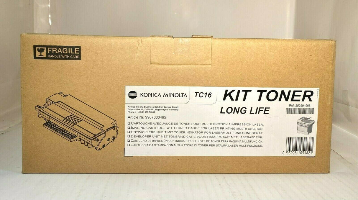 "Originele Konica Minolta TC16 Toner Kit Zwart 9967000465 voor Konica Minolta 1600