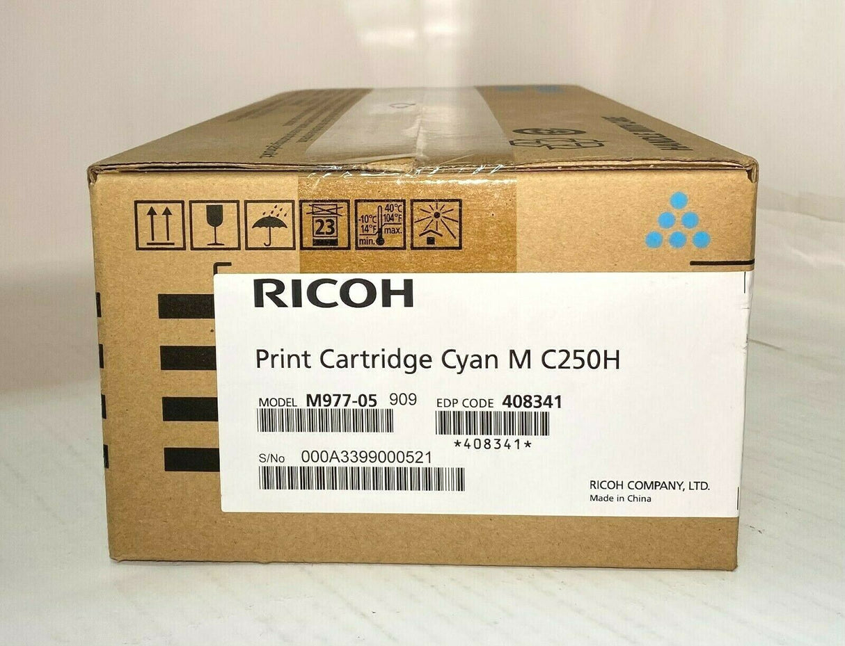 "Original RICOH 408341 C250H Cyan Toner für Ricoh M C250FW und P C301W NEU