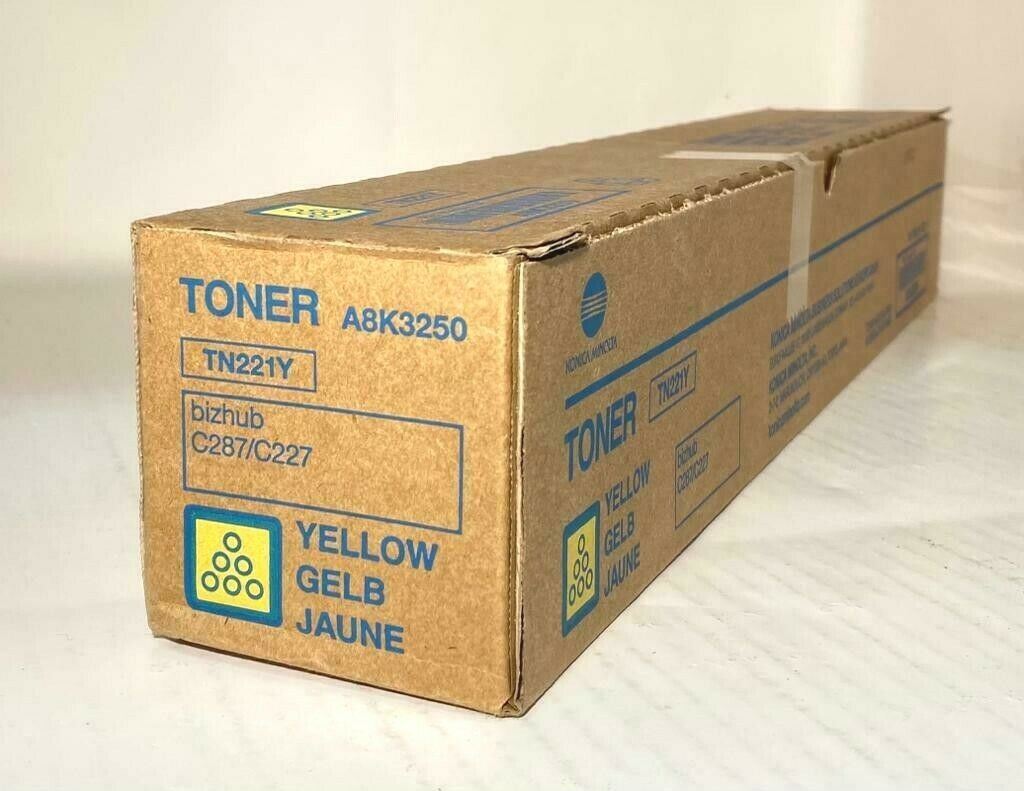 Originální žlutý toner Konica Minolta TN221Y A8K3250 pro bizhub C287 C227