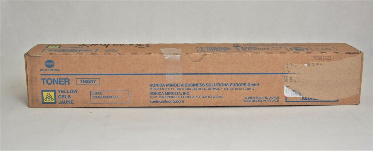 Konica - Minolta A8DA250 TN324Y Toner Yellow Yellow for Bizhub C368 C308 C258 NEW