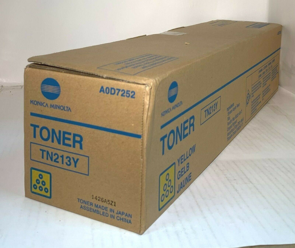 ''Original Konica Minolta Toner TN213Y Yellow Gelb Bizhub C253 C203 A0D7252 NEU