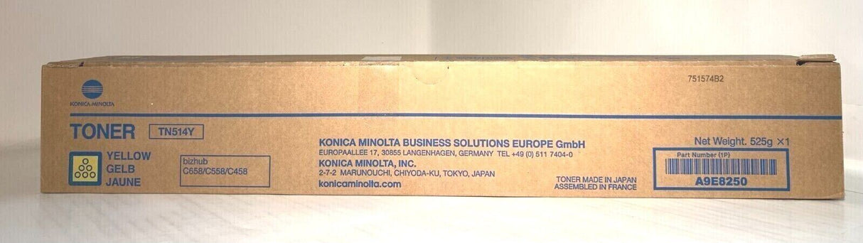 "Original Konica Minolta Toner TN514Y Yellow Gelb Bizhub C458 C558 A9E8250 NEU´
