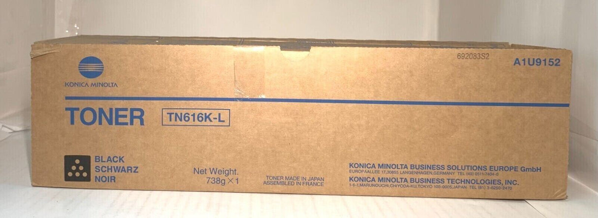 "Original Konica Minolta TN616K-L Black Toner A1U9152 for Bizhub Pro C6000 NEW