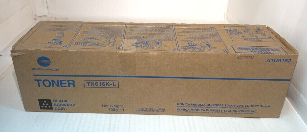 "Original Konica Minolta TN616K-L Black Toner A1U9152 for Bizhub Pro C6000 NEW