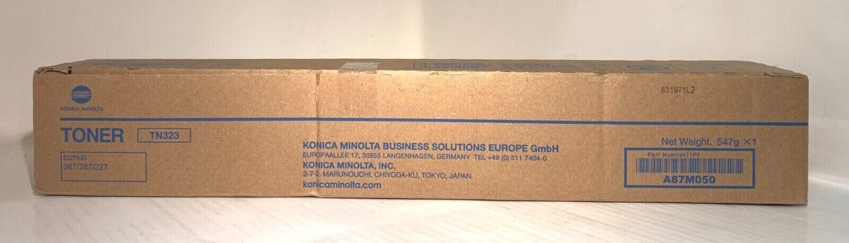 Originální toner Konica Minolta TN323 Schwarz Black Bizhub 227 287 367 A87M050 NEU