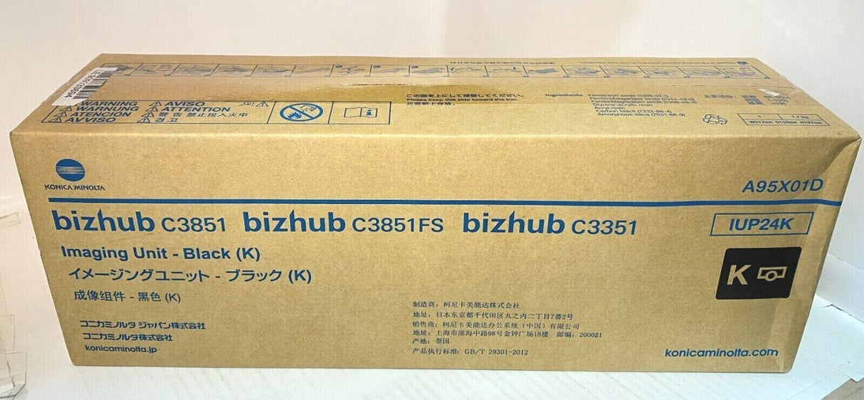 "Originele Konica Minolta IUP24K zwarte trommel A95X01D voor Bizhub C3351 C3851 NIEUW